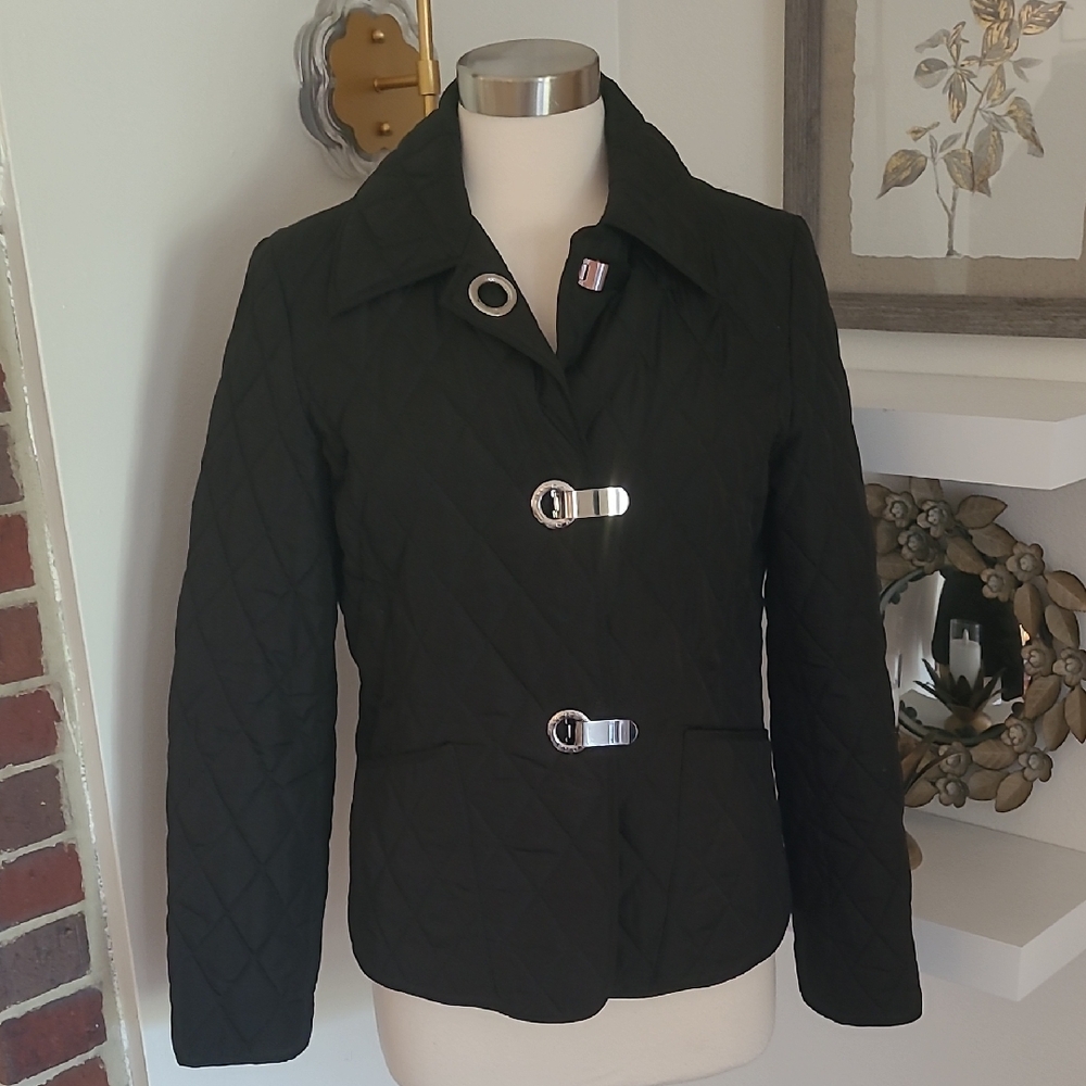 Michael Kors Black Quilted Puffer Jacket Size Small